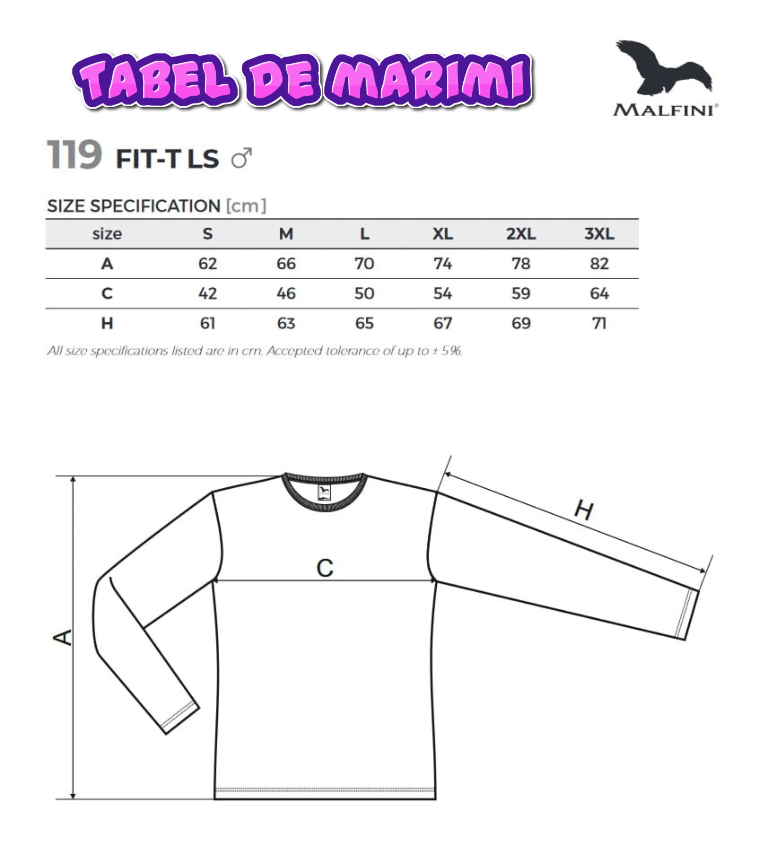 tabel marimi bluza barbat diferite culori din bumbac 100%